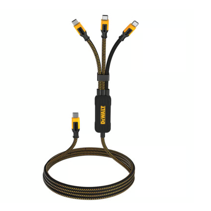 DEWALT USB-C to USB-C 3-in-1 Cable - 6 ft
