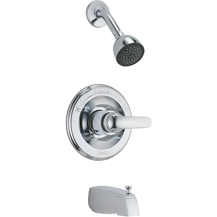 Delta Faucet Delta Retail Core: Monitor(R) 13 Series Tub And Shower Complete Rough And Trim - Single Handle Lever - Chrome