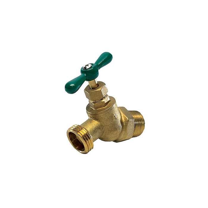 American Valve 1/2 in MNPT/Solder x Garden Hose Thread 125 CWP Hose Bibb