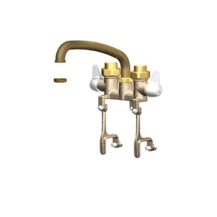 8 in Compression Cast Brass Laundry Faucet with Wall Mount bracket