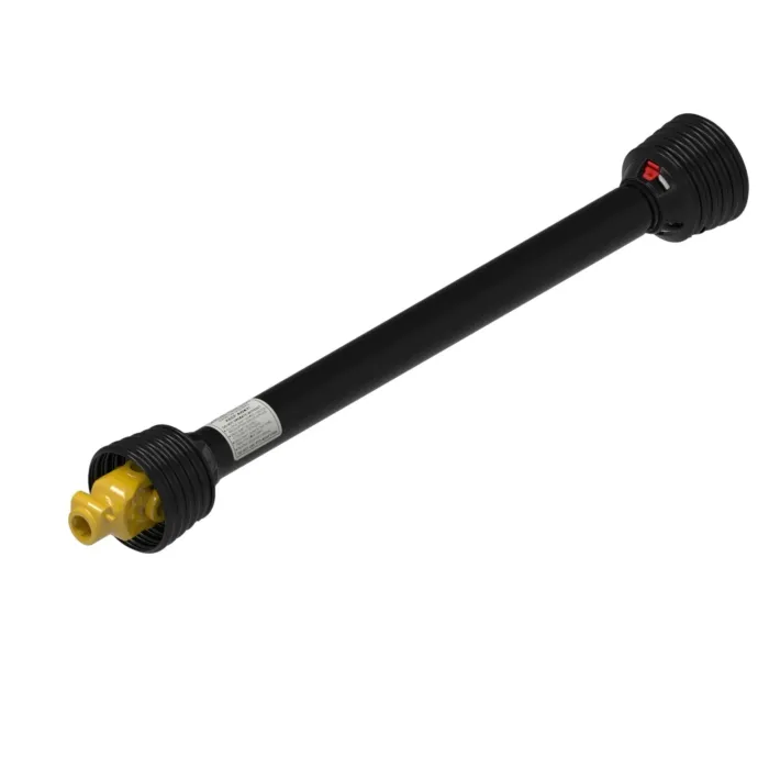 Weasler AB4 series profile PTO drive shaft with a 1 3/8-6 spline quick disconnect tractor connection and minus end yoke, cross and bearing kit needed for implement connection