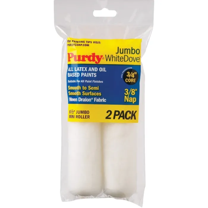 Purdy White Dove 6-1/2 in. x 3/8 in. Nap Jumbo Mini Roller Cover (2 pk)