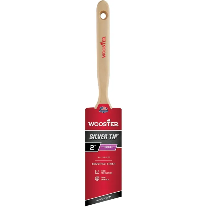 WOOSTER Silver Tip 2 in. Angle Sash Brush