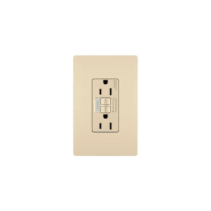 Pass & Seymour Combination Tamper-Resistant 15A Self-Test Night Light/GFCI, Ivory 1597NTLTRICCD4