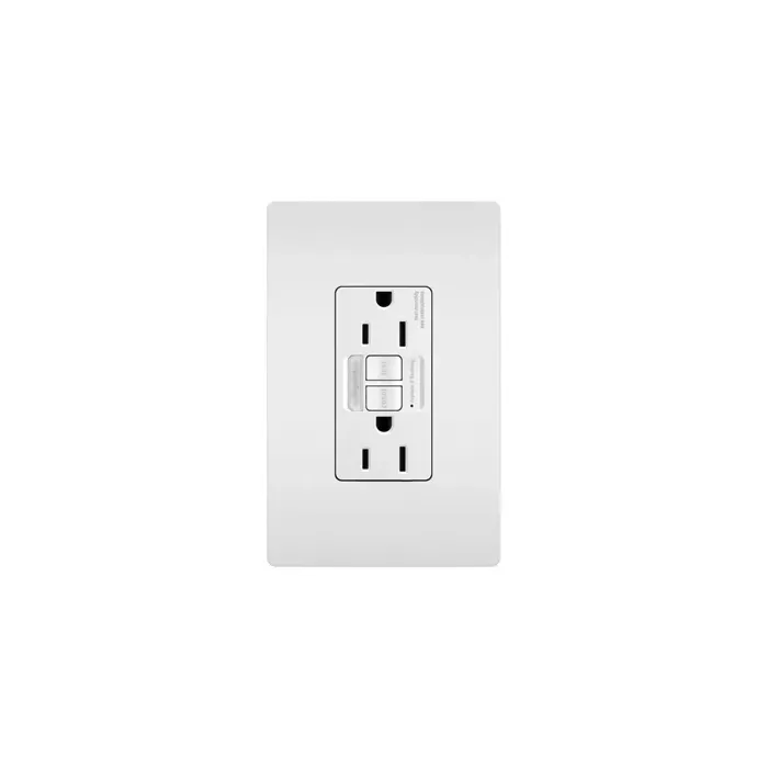 Pass & Seymour Combination Tamper-Resistant 15A Self-Test Night Light/GFCI, White 1597NTLTRWCCD4