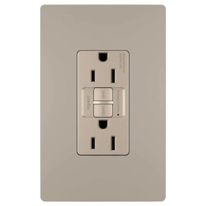 Pass & Seymour radiant® Tamper-Resistant 15A Duplex Self-Test GFCI Receptacles with SafeLock® Protection, Nickel