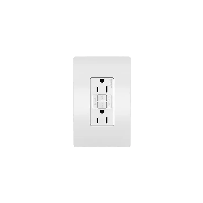 Pass & Seymour radiant® 15A Duplex Self-Test GFCI Receptacles with SafeLock® Protection, White