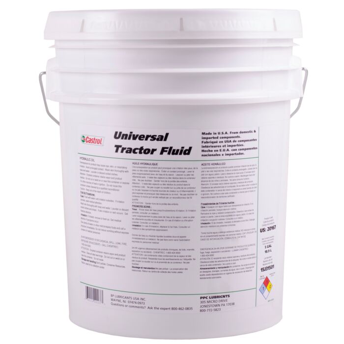 Castrol 5 gal Pail Tractor Universal Hydraulic/Transmission Fluid