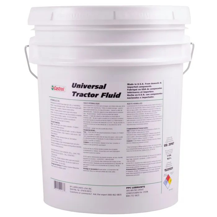 Castrol 5 gal Pail Tractor Universal Hydraulic/Transmission Fluid