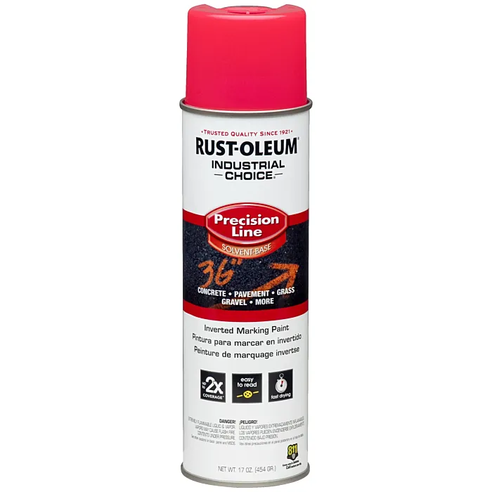 Rust-Oleum Industrial Choice - M1600 System SB Precision Line Marking Paint - Colors - Fluorescent Pink