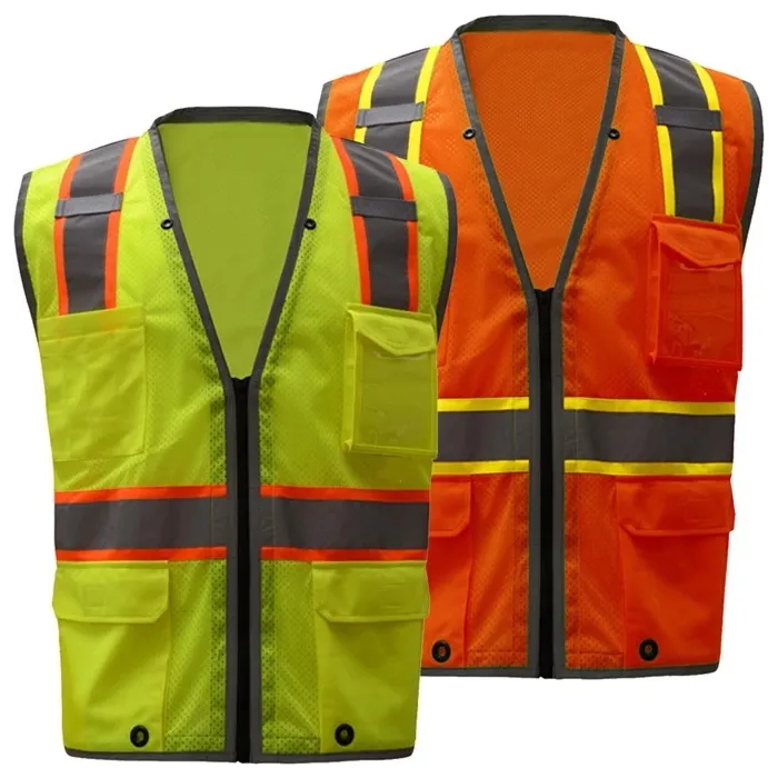 GSS SAFETY® 1701-L L 100% Polyester Hi-Vis Lime Safety Vest