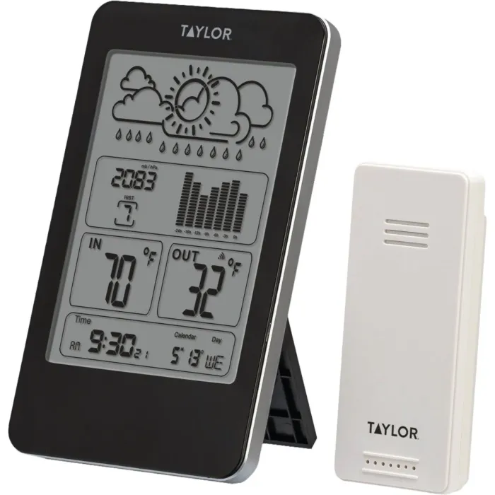 Taylor Indoor/Outdoor Digital Barometer with Thermometer and Wireless Remote