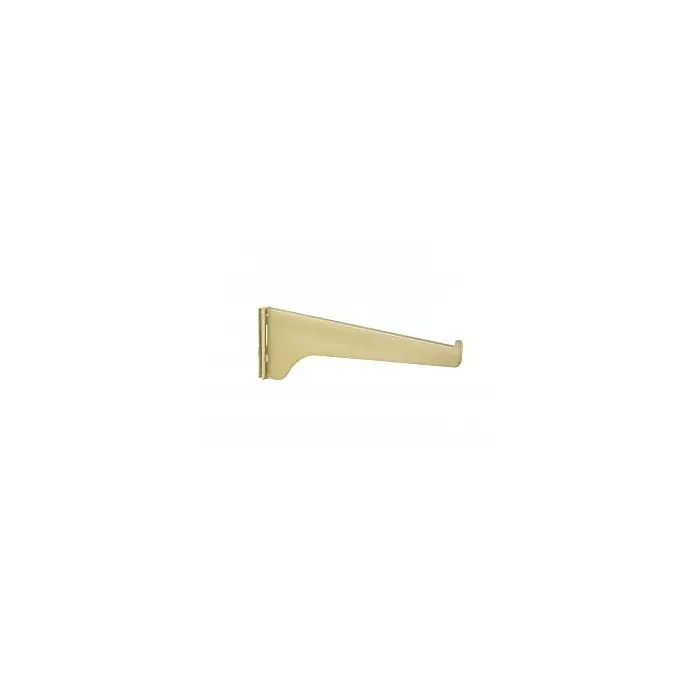 Knape & Vogt 14 in 14 and 16 ga Cold Rolled and Spring Steel Brass-Look Shelf Bracket
