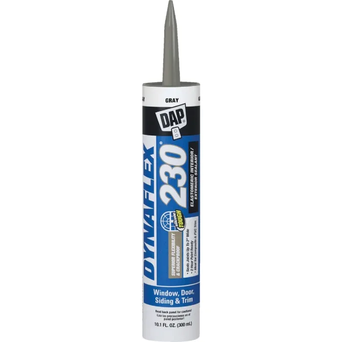 DAP Dynaflex 230 Waterproof Window, Door, Siding & Trim Elastomeric Sealant, Gray 10.1oz