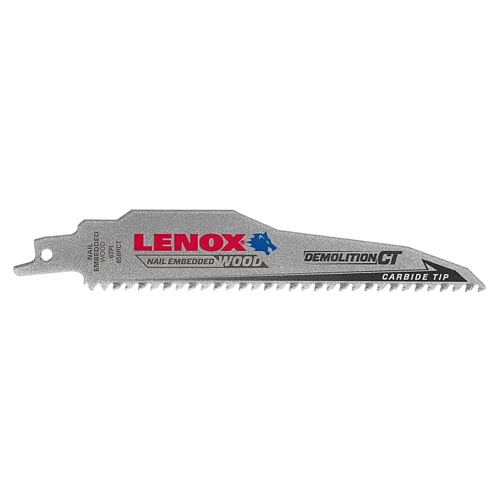 Lenox LENOX 6" x 1" Demolition CT Reciprocating Saw Blades