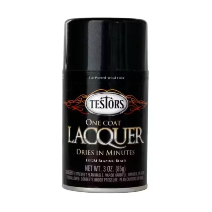 Rustoleum Testors Lacquer Spray Paint (Gloss - Blazing Black) 3 oz