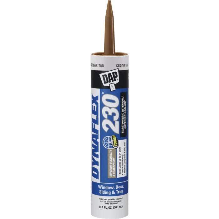 DAP Dynaflex 230 Waterproof Window, Door, Siding & Trim Elastomeric Sealant, Cedar Tan 10.1oz