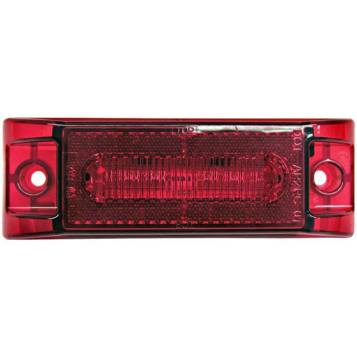 Peterson Clearance/Side Marker Light w/ .180 Bullets (Red) 6 in.
