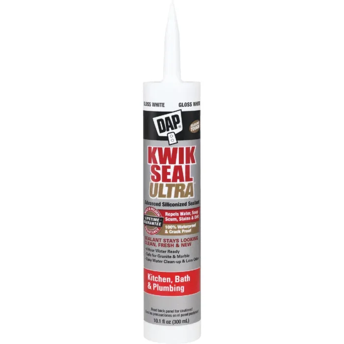 DAP Kwik Seal Ultra Advanced Kitchen & Bath Sealant (White) 10.1 oz