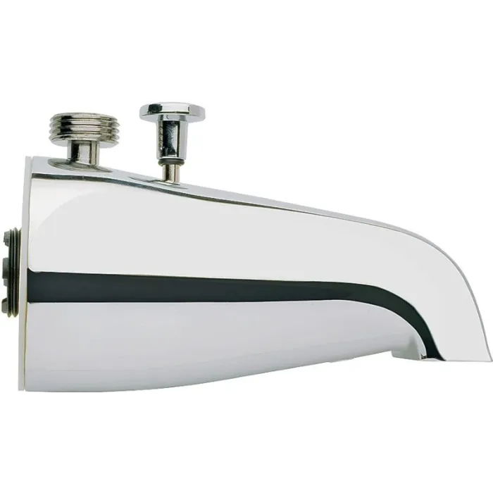 Plumb Pak PP825-32 Bathtub Spout with Diverter, 4-3/8 in W, 8 in H, 3/4 in Connection, IPS, Chrome Plated