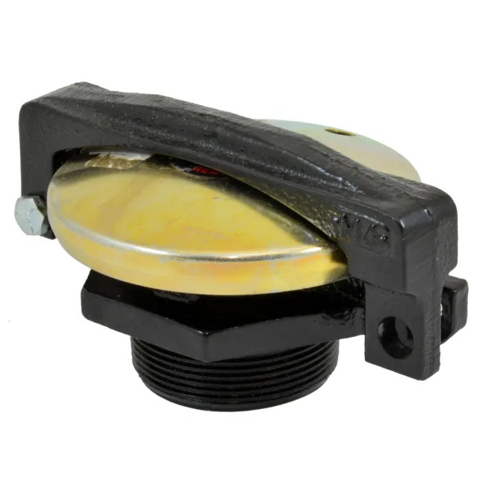 Cim-Tek® 2 in NPT Cast Iron Powder Coated Plated Cap With Base and Anti-theft Security Arm