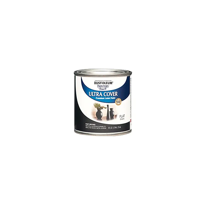 Rust-Oleum Painter's® Touch Ultra Cover - Multi-Purpose Brush-On - Half-Pint - Gloss Flat Black
