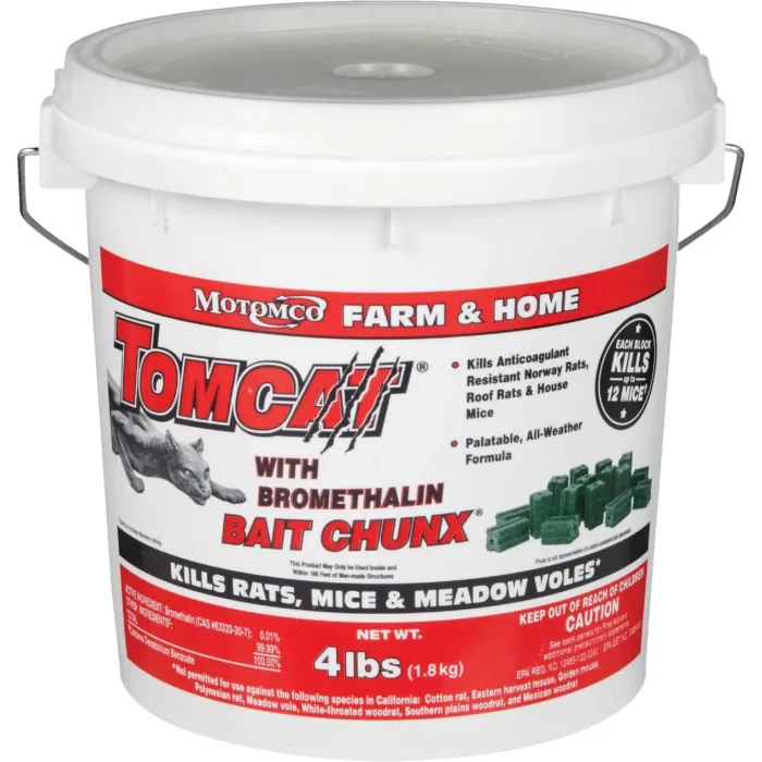 Tomcat TOMCAT Bait Chunx 4 Lb. Rat & Mouse Killer with Bromethalin