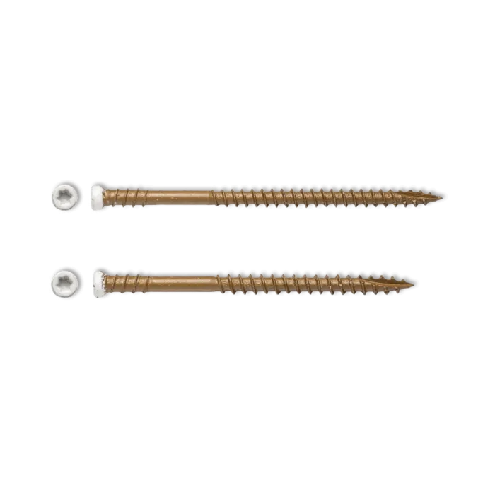 Big Timber #8 x 3 In. Finish Screw With Reverse Thread (109 Ct., 1 Lb.) White Head