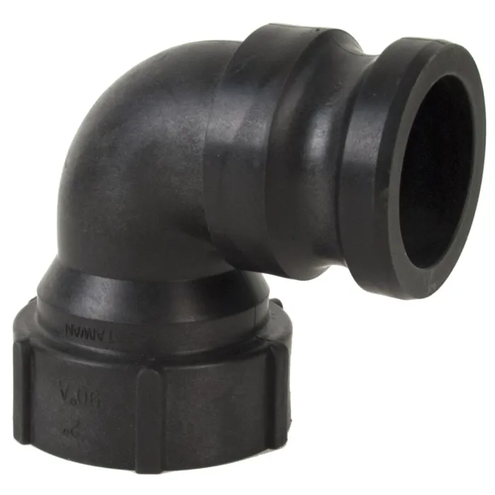 Norwesco 90deg 2" Male Camlock x 2" Female NPT, Poly