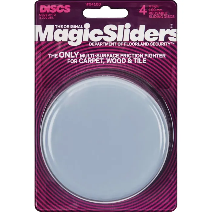 Magic Sliders 4 In. Round Furniture Glide (4pk)