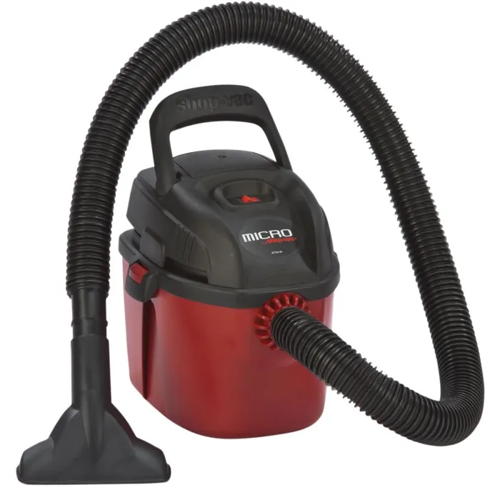 Shop Vac Shop-Vac 2021005 Wet/Dry Vacuum, 1 gal Vacuum, 50 cfm Air, Disposable Filter, 1 hp, 120 VAC, Black Housing