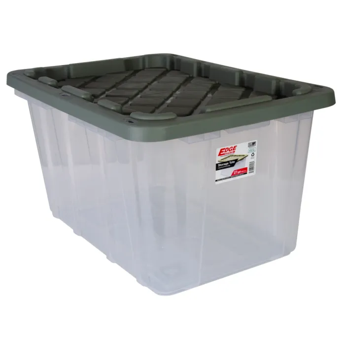 Edge Plastics 27 gal Clear Polymer Storage Tote