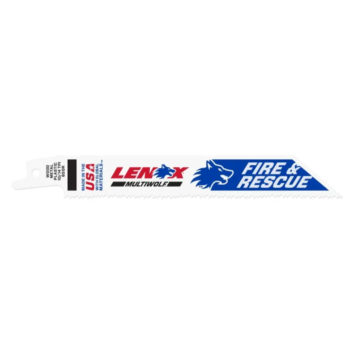 Lenox LENOX General Purpose Reciprocating Saw Blade With Power Blast Technology, Bi-Metal, 6-Inch, 10/14 Tpi, 5/Pk