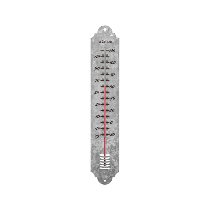 La Crosse Technology 19.50" Galvanized Metal Thermometer