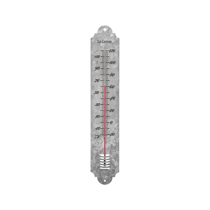 La Crosse Technology 19.50" Galvanized Metal Thermometer