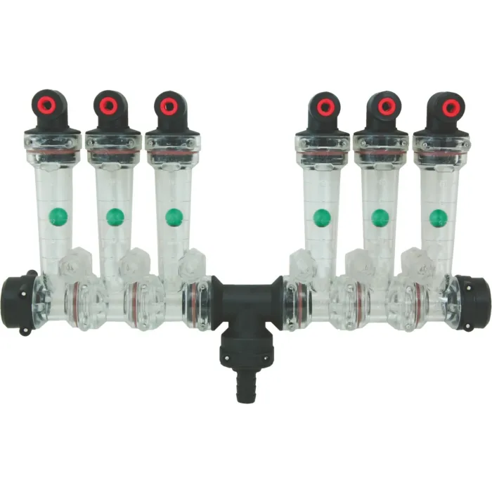 Wilger 1/4 in Tubing 6-Row Flow Indicator