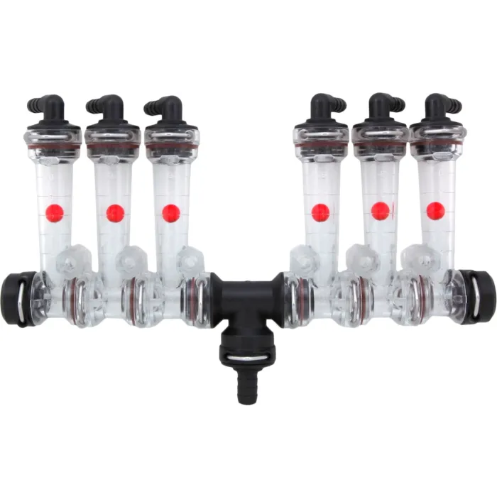 Wilger 3/8 in Hose Barb 6-Row Flow Indicator