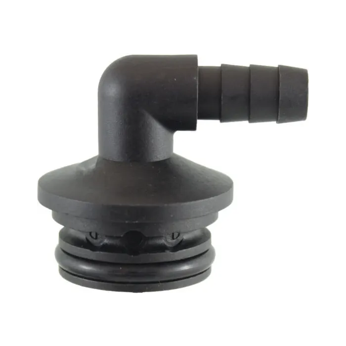 Wilger 3/8 in 90 deg Barb Viton Seal Flow Indicator