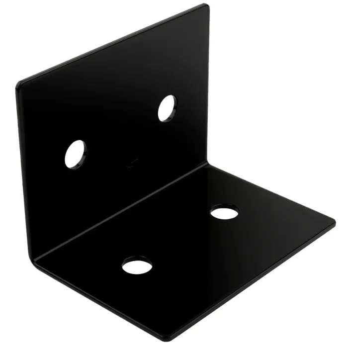 National Hardware Indio 1218BC Series N800-202 90 deg Heavy Angle, 5 in W, 3-3/4 in D, 3-1/2 in H, Steel, Black