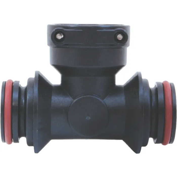 Wilger 1/4 in ORS Male x ORS Male x ORS Female Flow Indicator Tee With Gauge Port
