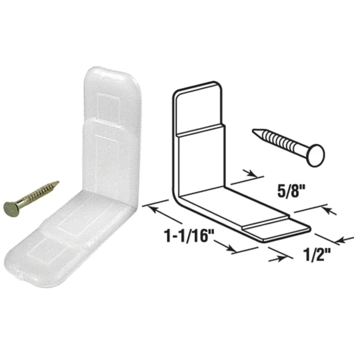 Prime-Line Plastic 1-1/16" x 1/2" Drawer Glide (10-Pack)