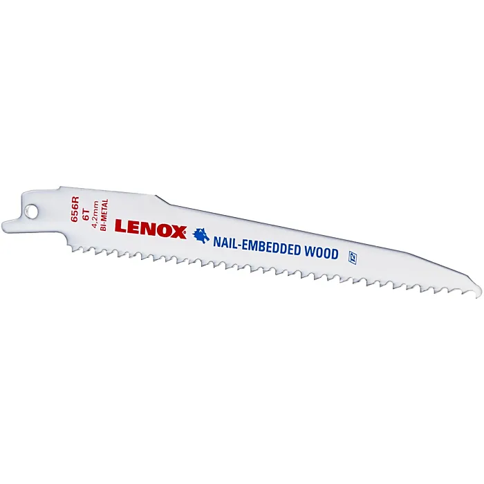 Lenox LENOX LUMBERWOLF Reciprocating Saw Blades 6 TPI 152 x 19 x 1.3 mm 5/PK
