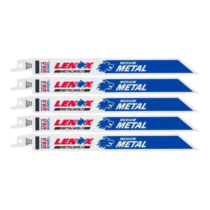 Lenox Metalwolf Wave Edge 18 TPI Reciprocating Saw Blades (5pk) 8 in.