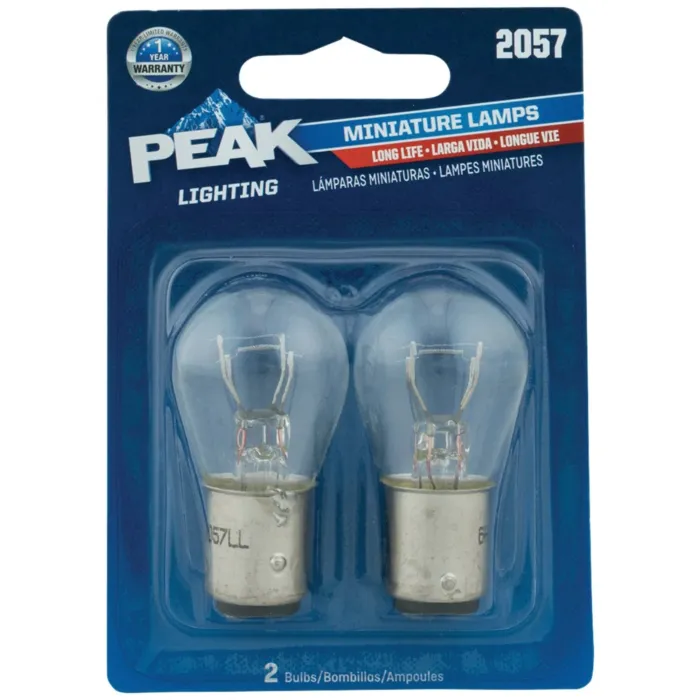 PEAK 2057 12.8/14V Mini Incandescent Automotive Bulb (2pk)
