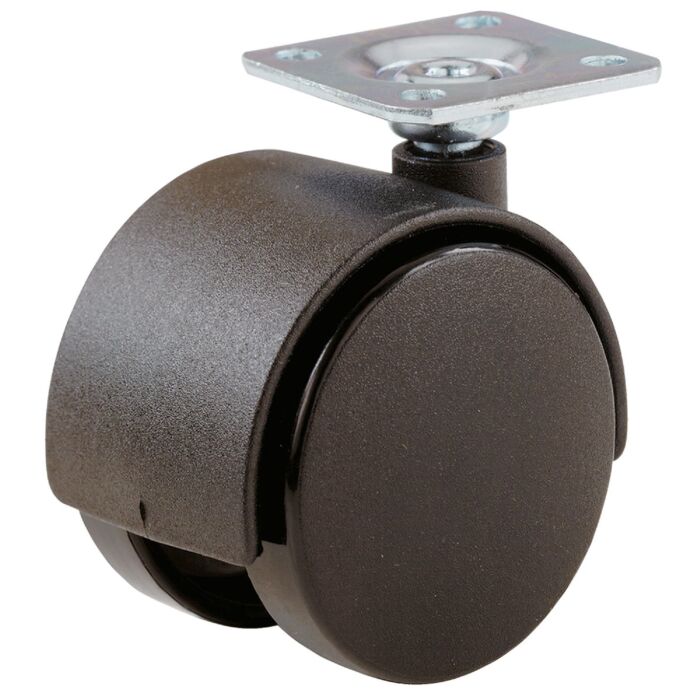 Do it 2 In. Black Twin Wheel Plate Caster (2pk)