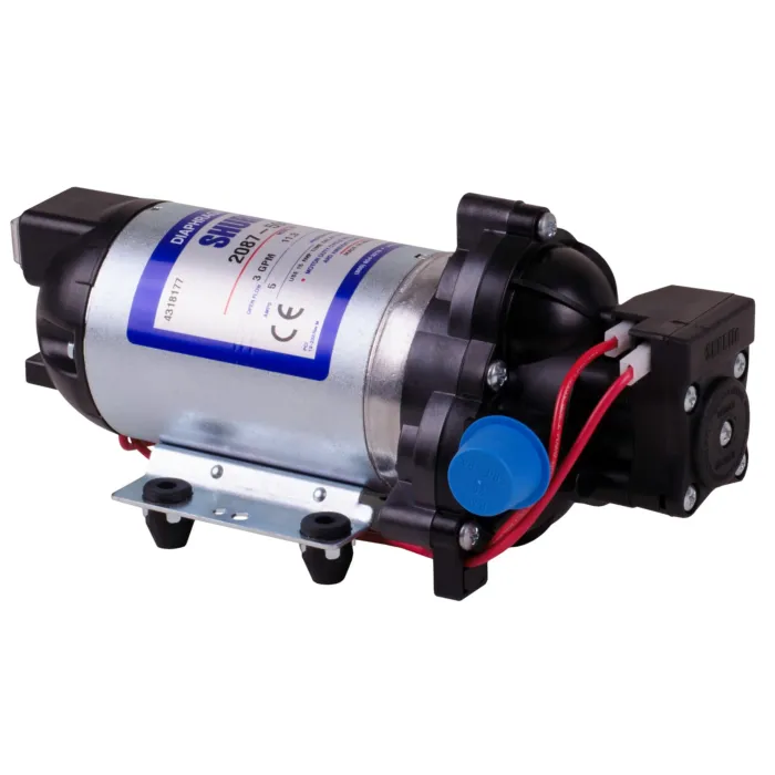 Shurflo 12V 3.0 GPM 45psi Electric Demand Diaphragm Pump with On-Off Switch, 1/2" Male NPT Ports