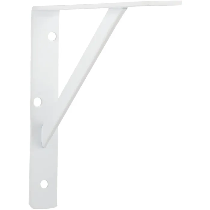 Knape & Vogt 208 Series 12 In. D. x 8 In. H. White Super Duty L-Bracket