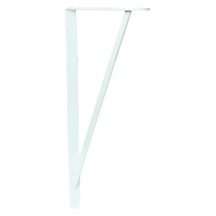 Knape & Vogt 208 Series 20 In. D. x 13 In. H. White Super Duty L-Bracket