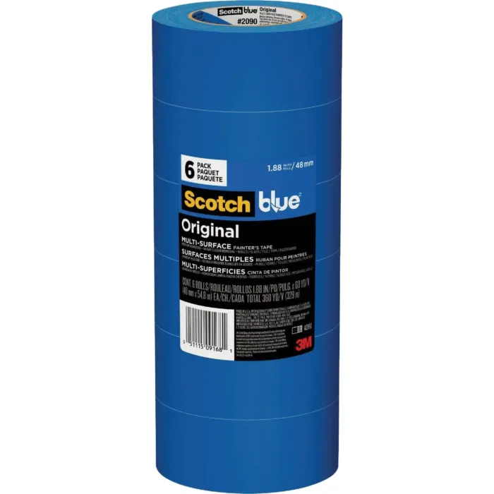 3M ScotchBlue Original Painter's Tape (Blue - 6 Rolls) 1.88 in. x 60 yd