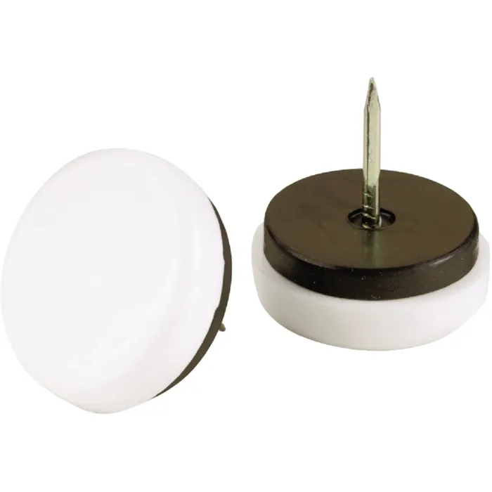 Do it 1-1/8 In. Round Nail on Furniture Glide with Rubber Cushion (4pk)